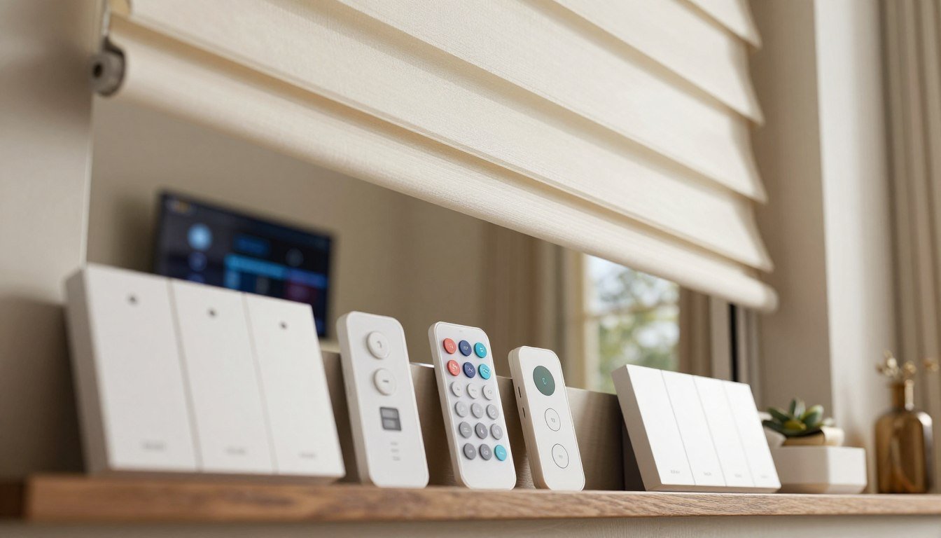 Accesorios y mando a distancia para motor de persiana WiFi