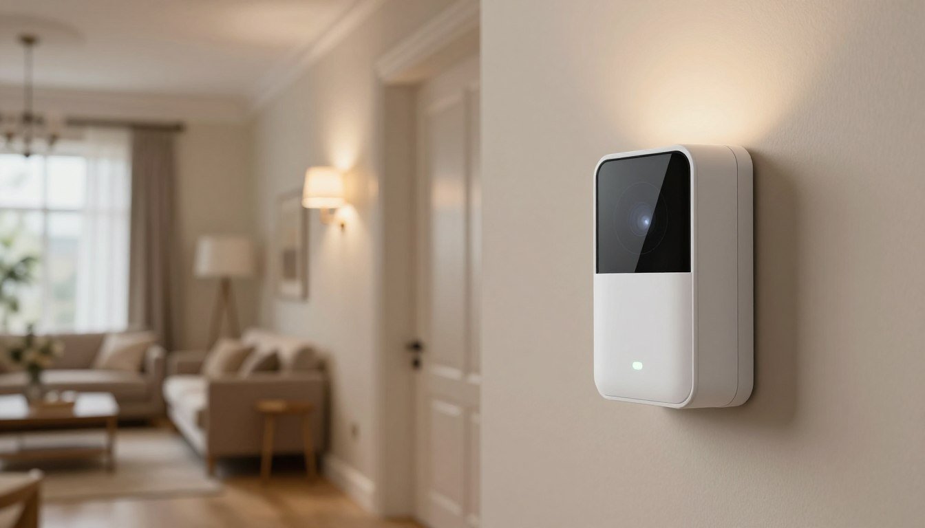 Sensor de movimiento encendiendo la luz de un pasillo