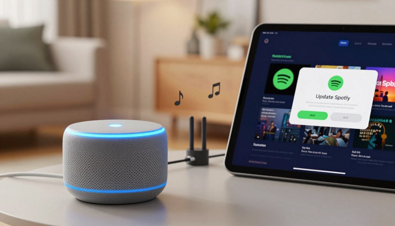 Actualizar apps y comprobar la cuenta de Spotify en Alexa