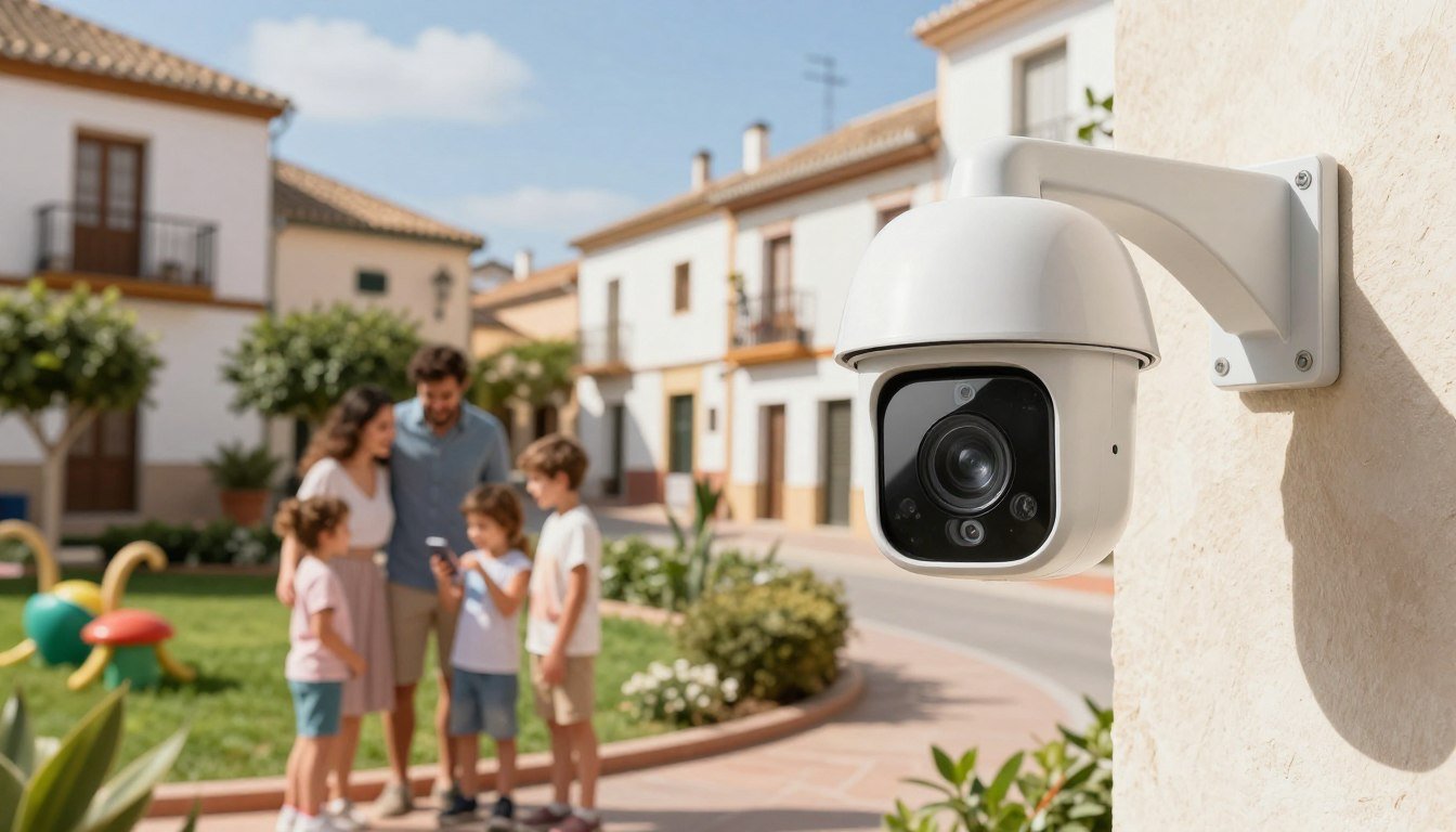 Camara sin wifi vigilando una propiedad