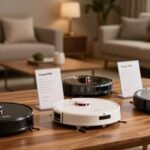 Comparativa de varios robots aspiradores Cecotec Conga sobre una mesa